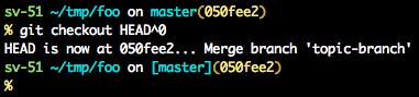 Output from 'git checkout HEAD^0' without advice