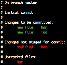 'git status' without advice